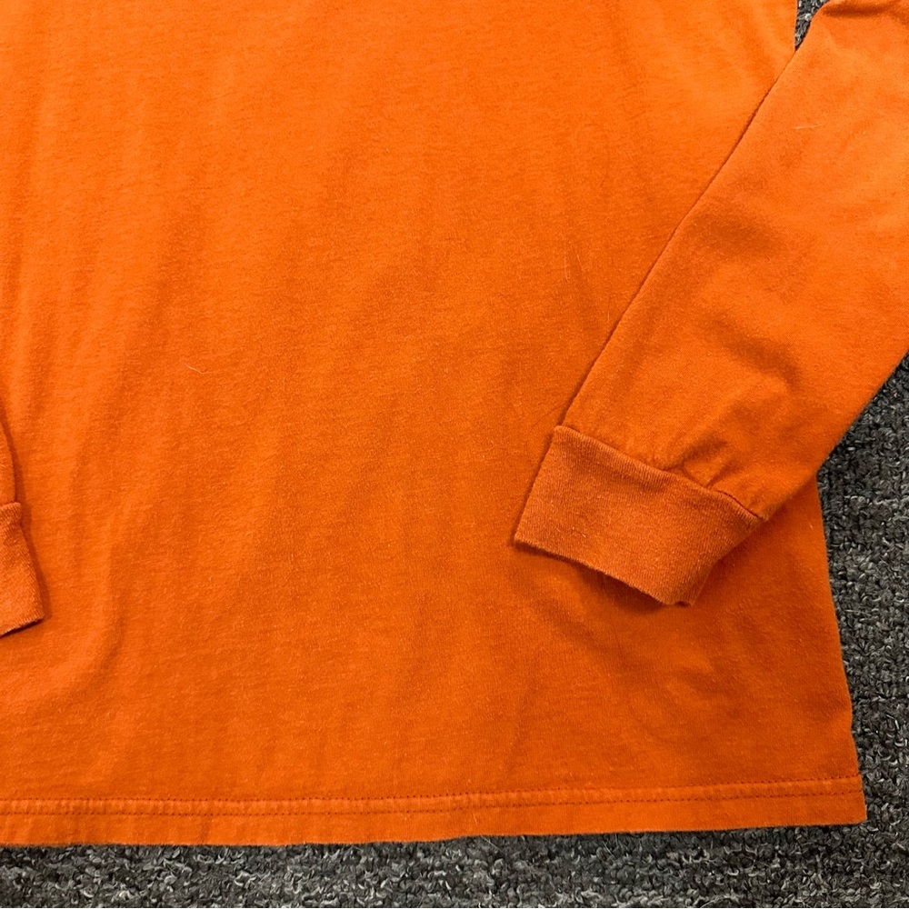 Patagonia Logo Long Sleeve Rustic Orange Crewneck Shirt Boys Size Large - Picture 5 of 6